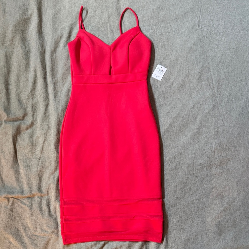 Charlotte Russe Vibrant Red Midi Dress